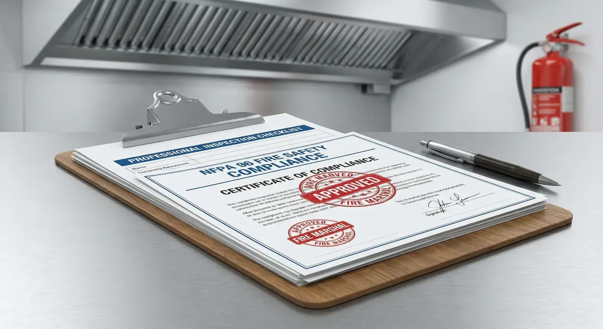 Kitchen exhaust cleaning documentation and compliance records