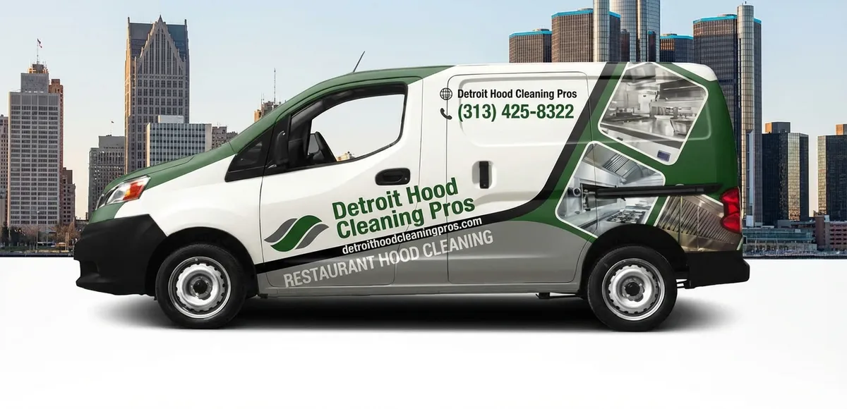 Detroit Hood Cleaning Pros service van for commercial kitchen exhaust cleaning